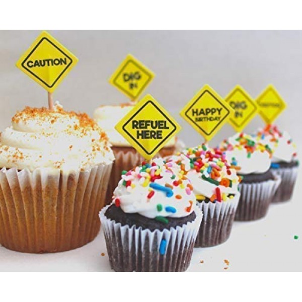 Jayd Products, 36 construction cupcake toppers, Construction the...