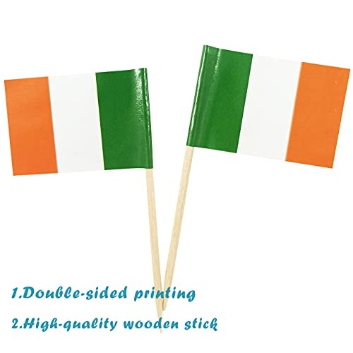 Jbcd 200 Pcs Ireland Flag Toothpicks Irish Flags St. Patricks D