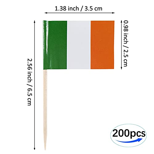 Jbcd 200 Pcs Ireland Flag Toothpicks Irish Flags St. Patricks D
