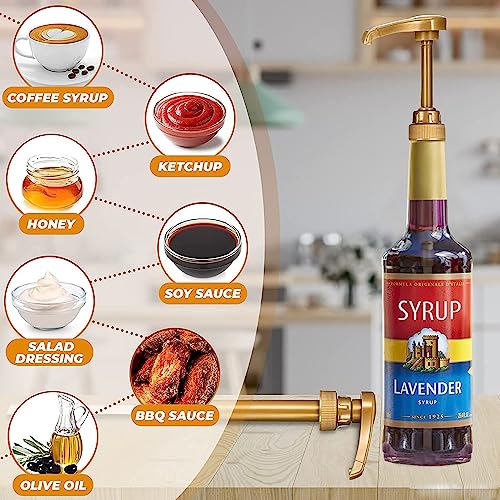 4 Pack Coffee Syrup Pump, Compatible with Torani, DaVinci, Jorda...