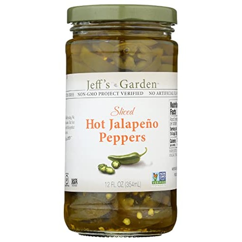 Jeffs Garden Sliced Hot Jalapeño Peppers, Gluten Free & Non-GMO...