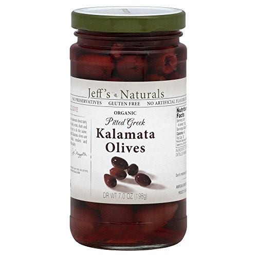 Pitted Whole Greek Kalamata Olives, Organic 7 Ounces Case Of 6