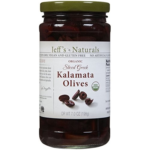 Jeffs Naturals Organic Sliced Greek Kalamata Olives - 7 Oz