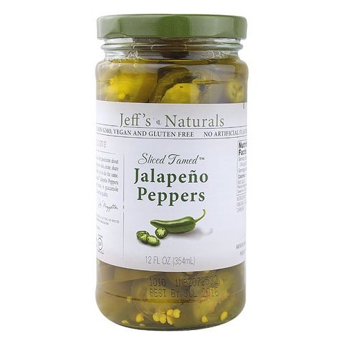 Jeffs Naturals Sliced Tamed Jalapeno Peppers, 12 Ounce Pack of 2