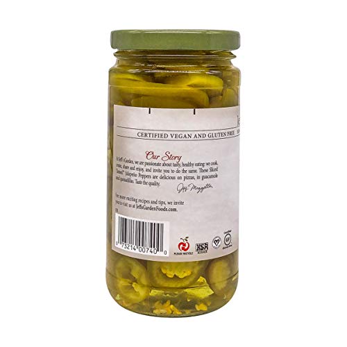 Jeffs Naturals Sliced Tamed Jalapeno Peppers, 12 Oz
