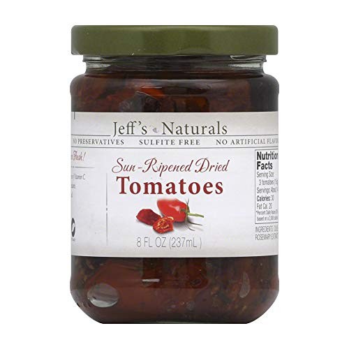 Jeffs Naturals Tomato Dried Sun Ripened Oil, 8 Oz