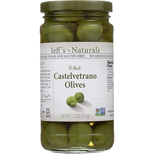 Jeffs Naturals Whole Castelvetrano Olives, 7.5 Oz