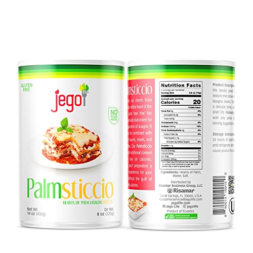 Palmsticcio Gluten Free Keto Lasagna Noodles, Low Carb | Healthy