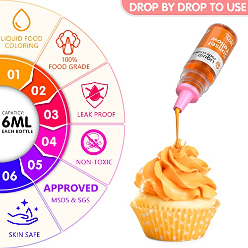 Food Coloring Liquid Set - Jelife 20 Colors Liquid Food Dye Edib