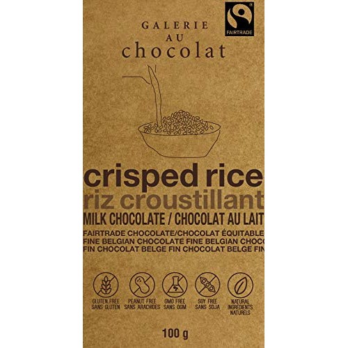Jelinas Milk Chocolate Bar, Crisped Rice, 3.35 Ounce Pack Of 8