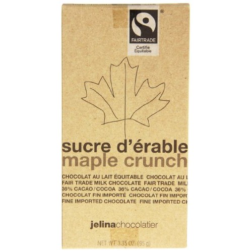 Jelinas Milk Chocolate Bar, Maple Crunch, 3.35 Ounce Pack Of 8