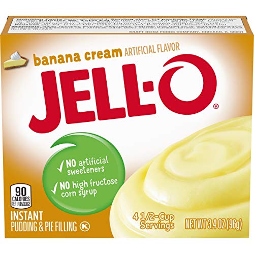 Jell-O Banana Cream Instant Pudding &Amp; Pie Filling Mix 3.4 Oz Box