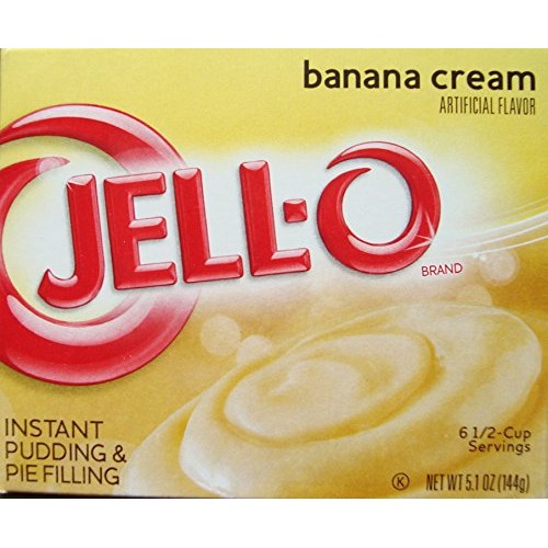 Jell-O Banana Cream Instant Pudding & Pie Filling, 5.1 oz 4-Packs