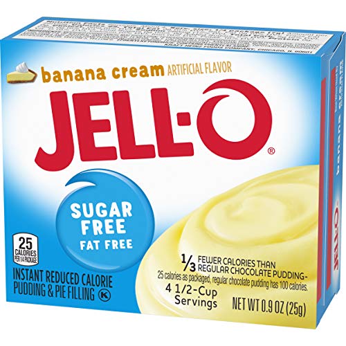 Jell-O Banana Cream Sugar Free Pudding &Amp; Pie Filling 4-Pack