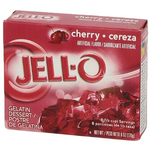 Jell-O Cherry Powdered Gelatin Dessert 6 Oz Box
