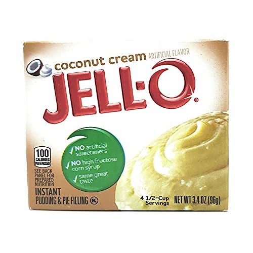 Jell-O Coconut Cream Instant Pudding &Amp; Pie Filling, 3/4 Oz 96G