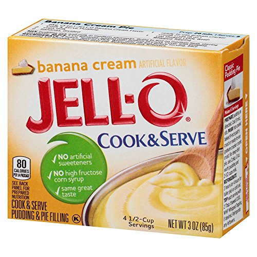Jell-O Cook & Serve Banana Cream Pudding & Pie Filling Mix 24 c...