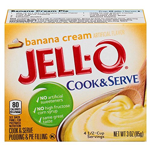 Jell-O Cook & Serve Banana Cream Pudding & Pie Filling Mix 24 c...