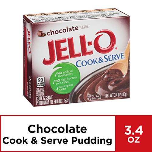 Jell-O Cook &Amp; Serve Chocolate Pudding &Amp; Pie Filling 3.4 Oz Boxe