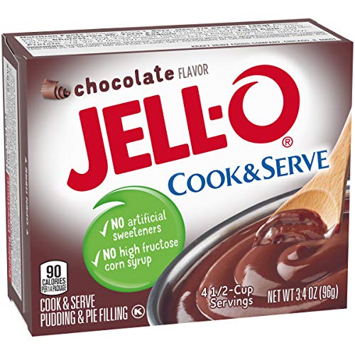 Jell-O Cook &Amp; Serve Chocolate Pudding &Amp; Pie Filling 3.4 Oz Boxe