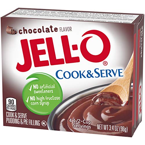 Jell-O Cook &Amp; Serve Chocolate Pudding &Amp; Pie Filling 3.4 Oz Boxe