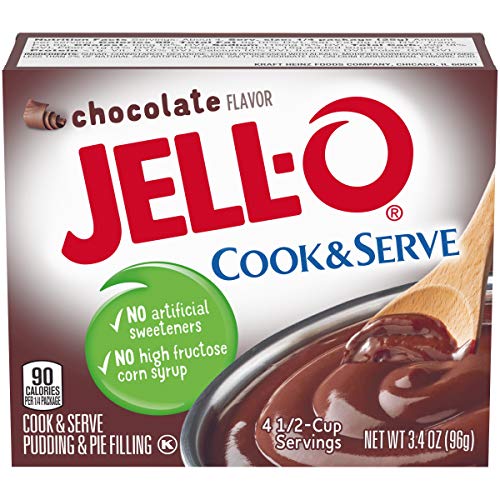 Jell-O Cook &Amp; Serve Chocolate Pudding &Amp; Pie Filling 3.4 Oz Boxe