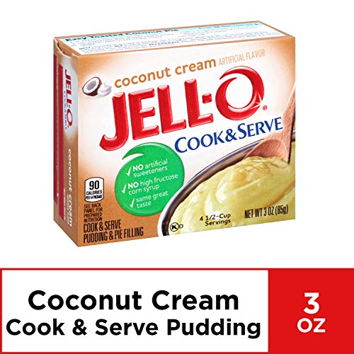 Jell-O Cook &Amp; Serve Coconut Cream Pudding &Amp; Pie Filling 3 Oz Bo