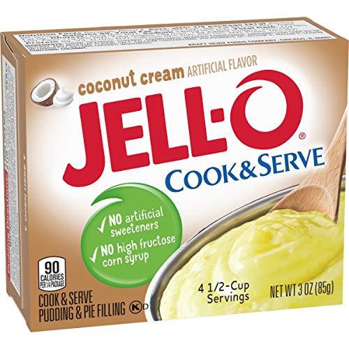 Jell-O Cook &Amp; Serve Coconut Cream Pudding &Amp; Pie Filling 3 Oz Bo