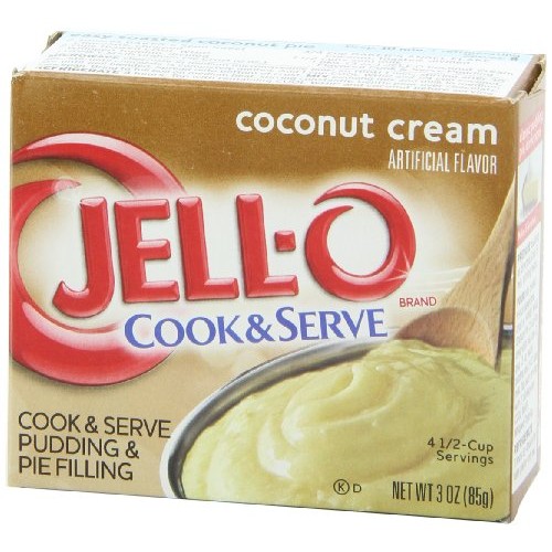 Jell-O Cook &Amp; Serve Coconut Cream Pudding &Amp; Pie Filling 3 Oz Bo