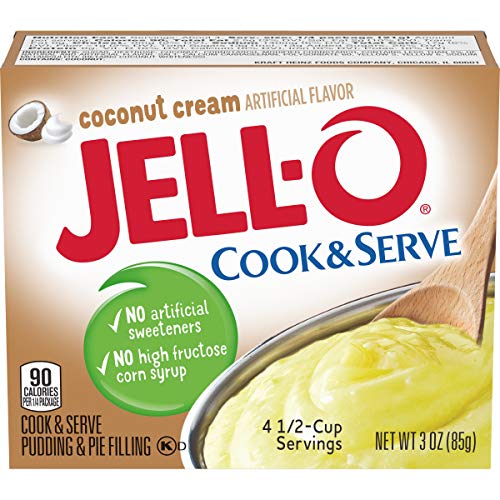 Jell-O Cook &Amp; Serve Coconut Cream Pudding &Amp; Pie Filling 3 Oz Bo