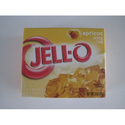 Jell-O Gelatin Dessert, Apricot, 3-Ounce Boxes Pack Of 4