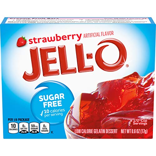 Jell-O Gelatin Mix, Strawberry Sugar Free, 0.6 Oz