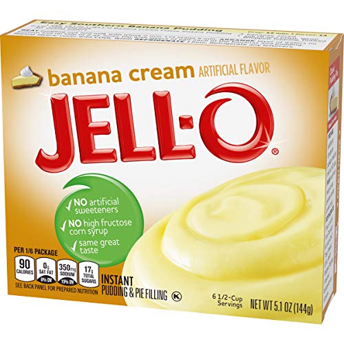Jell-O Instant Pudding &Amp; Pie Filling, Banana Cream, 5.1 Oz