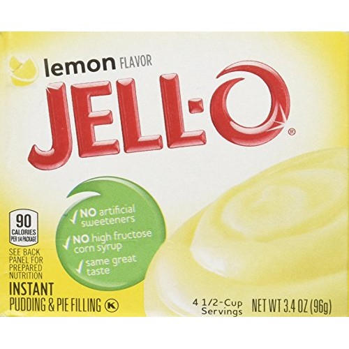 Jell-O Lemon Flavor Instant Pudding &Amp; Pie Filling, 3.4 Oz 96G