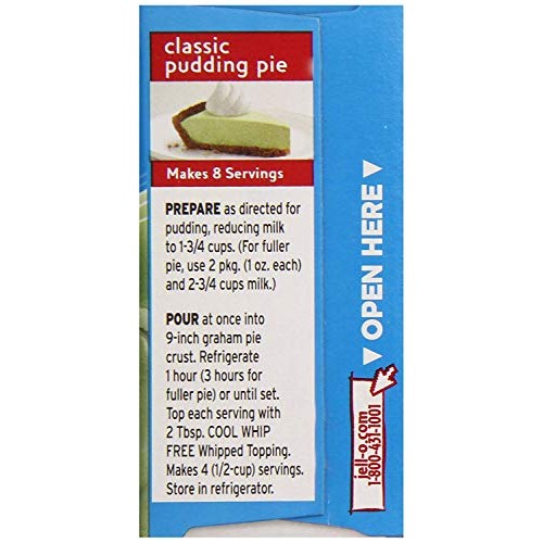 Jell-O Pistachio Flavor Sugar Free Pudding &Amp; Pie Filling 4-Pack