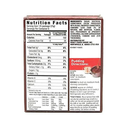 Jell-O, Pudding &Amp; Pie Filling, Chocolate Pack Of 4