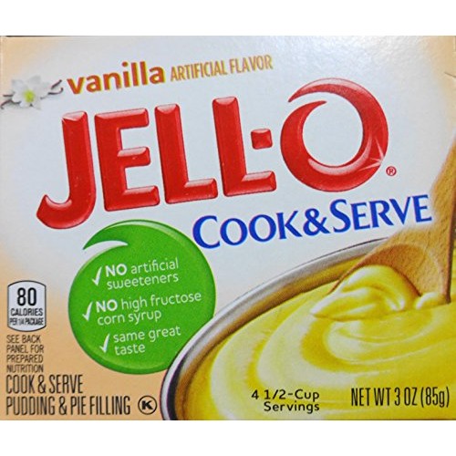Jell-O Vanilla Cook &Amp; Serve Pudding, 3 Oz 85G 3-Pack