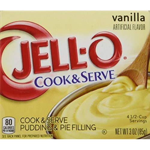 Jell-O Vanilla Cook &Amp; Serve Pudding, 3 Oz 85G 4-Pack