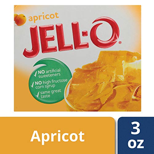 Jello Apricot Gelatin Dessert Mix 3Oz Boxes, Pack Of 6