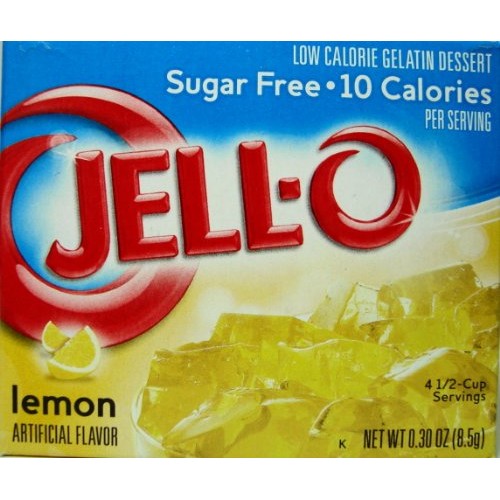 Jell-O Lemon Flavor Sugar Free Gelatin 4 Pack