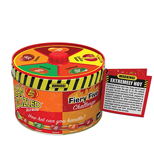 Jelly Belly Beanboozled Fiery Five Spinner Tin - 3.36 Oz - Genui