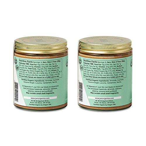 Jem Cashew Cardamom Almond Nut Butter, All Natural, Organic, Glu