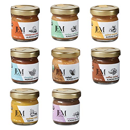 Jem Organic Nut Butter - Sampler Variety All Natural Almond Butt