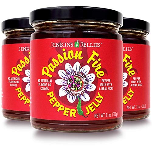 Jenkins Jellies 11Oz Passion Fire Pack Of 3, Sweet And Spicy,
