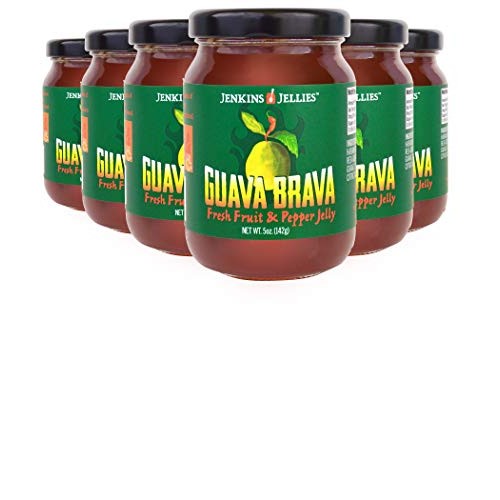 Jenkins Jellies 5Oz Guava Brava Mini Jars Set Pack Of 6, Hot P
