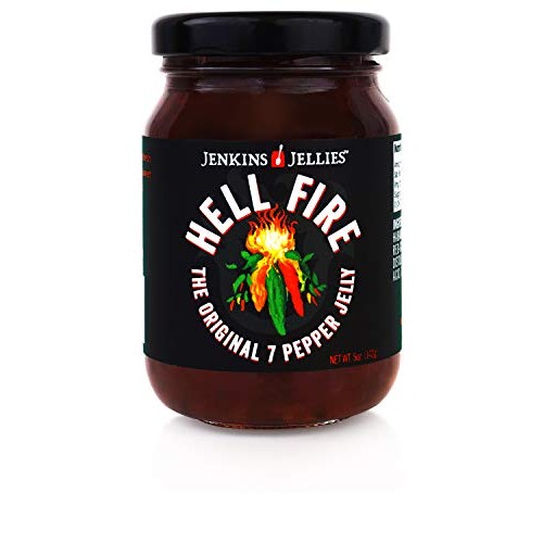 Jenkins Jellies 5Oz Hell Fire Mini Jars Set Pack Of 6, Hot Pep