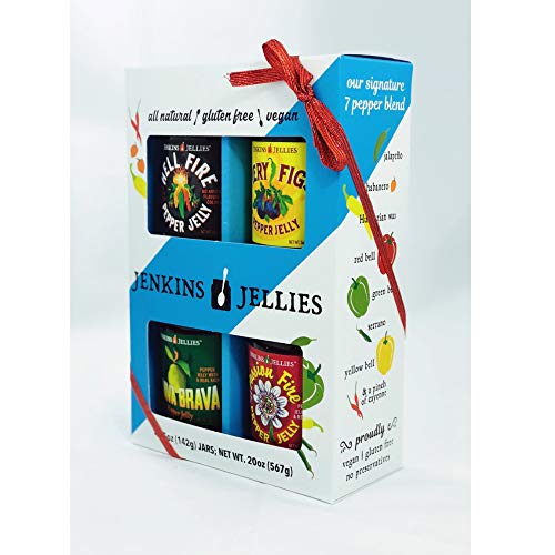 Jenkins Jellies Pepper Jelly, Mini Gift Set, 4 Flavors 4 - 5 Oz