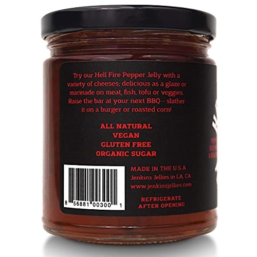 Jenkins Jellies 11Oz Hell Fire Regular Jars Set Pack Of 3, Hot