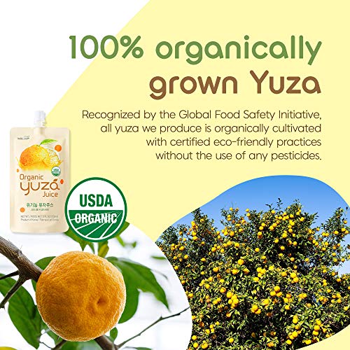 Usda Organic Yuza Citron Juice [ 6 Pouches ] Ready To Drink, On-