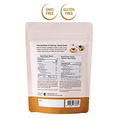Vegan Seaweed Croutons, Sweet Butter Flavor [ 2 Pack ] Gluten Fr